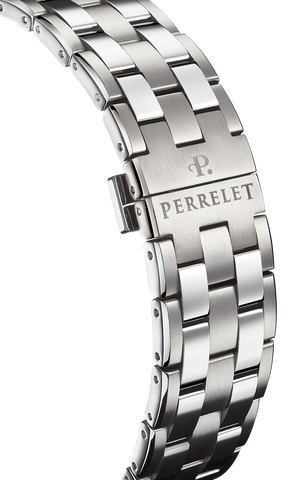 Perrelet Turbine Titanium 41 Red Bracelet Watch