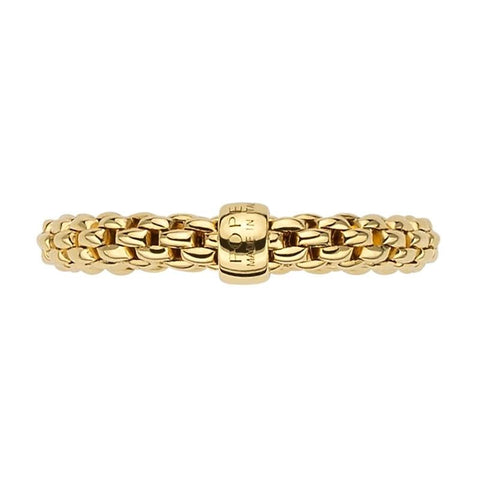 Fope Flex'it Essentials 18ct Yellow Gold Slim Ring AN04.