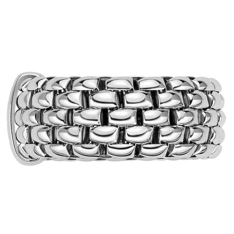 Fope Flex'it Essentials 18ct White Gold Wide Ring AN05.