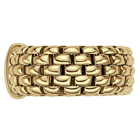 Fope Flex'it Essentials 18ct Yellow Gold Wide Ring AN05.
