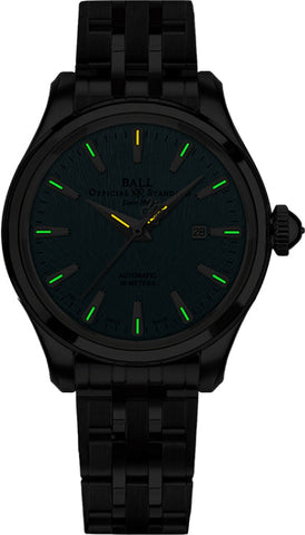 Ball Watch Company Trainmaster Eternity Ladies Watch with blue dial, steel bracelet, steel case