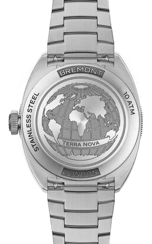 Bremont Terra Nova 40.5 Turning Bezel Power Reserve Blue Bracelet Watch