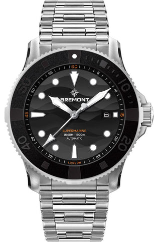 Bremont Watch Supermarine 500M Black Steel SM43-DT-SS-BK-B