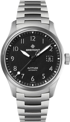 Bremont Watch Altitude 39 Date Black Bracelet ALT39-DT-SS-BK-B