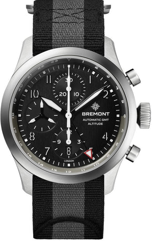 Bremont Watch Altitude Chronograph GMT Black Nato ALT42-CHR-G-SS-BK-N-S