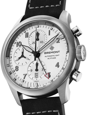 Bremont Altitude Chronograph GMT Silver Leather Watch