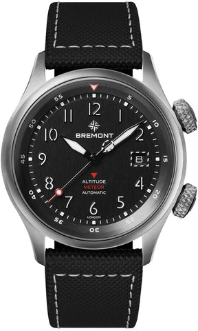 Bremont Watch Altitude MB Meteor Black Orange Leather ALT42-MT-TI-BKOR-L-S