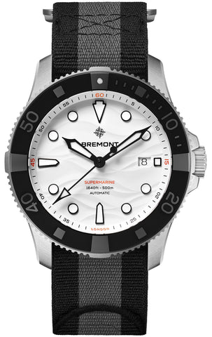 Bremont Supermarine 500M Polar White Nato Watch SM43-DT-SS-WH-N-S