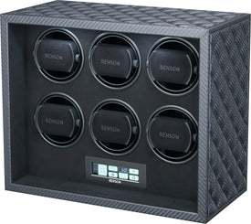 Benson Watch Winder Black Series Leather 6.22.CF Carbon Fibre