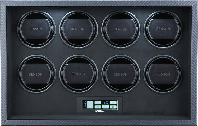 Benson Watch Winder Black Series Leather 8.22.CF Carbon Fibre