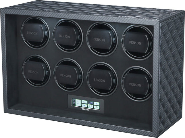 Benson Watch Winder Black Series Leather 8.22.CF Carbon