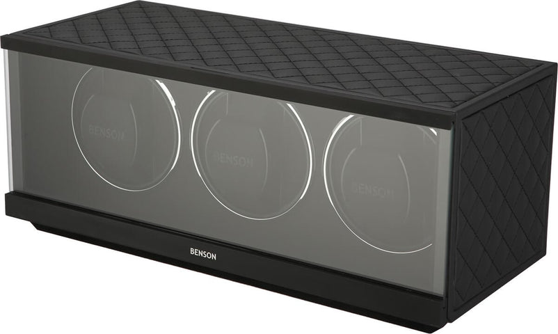 Benson Watch Winder Triple Swiss Series 3.20 Black Leather