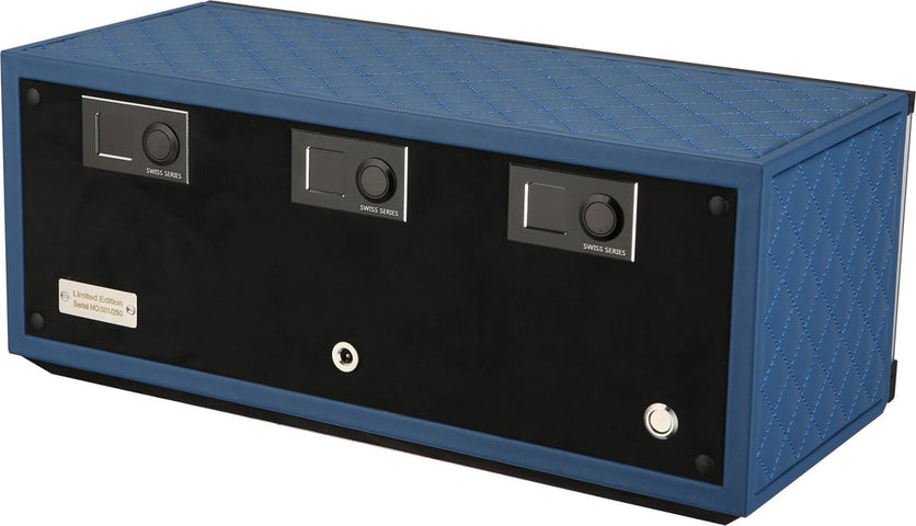 Benson Watch Winder Triple Swiss Series 3.20 Blue Leather Limited Edition