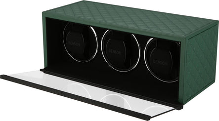Benson Watch Winder Triple Swiss Series 3.20 Green Leather Limited Edition