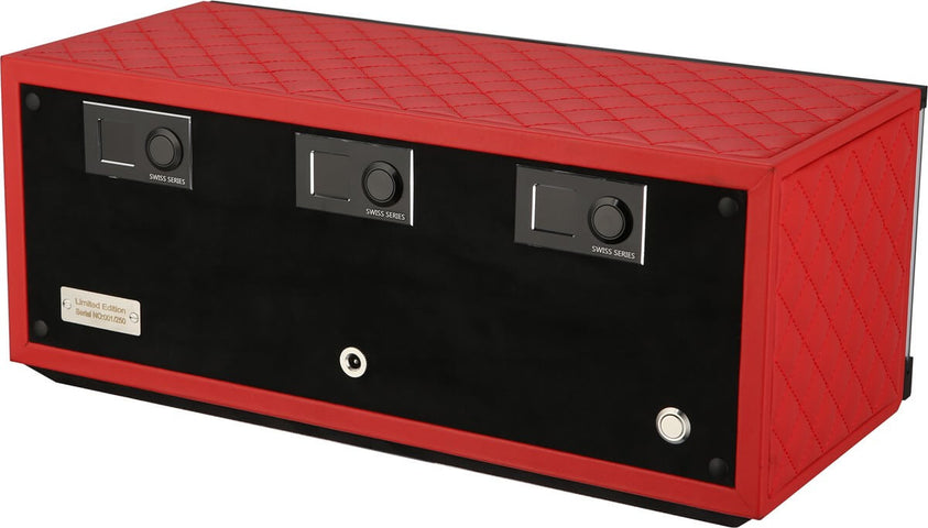 Benson Watch Winder Triple Swiss Series 3.20 Red Leather Limited Edition