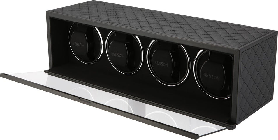 Benson Watch Winder Quad Swiss Series 4.20 Black Leather