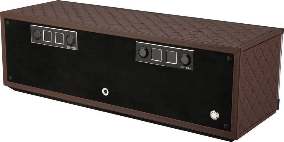 Benson Watch Winder Quad Swiss Series 4.20 Dark Brown Leather