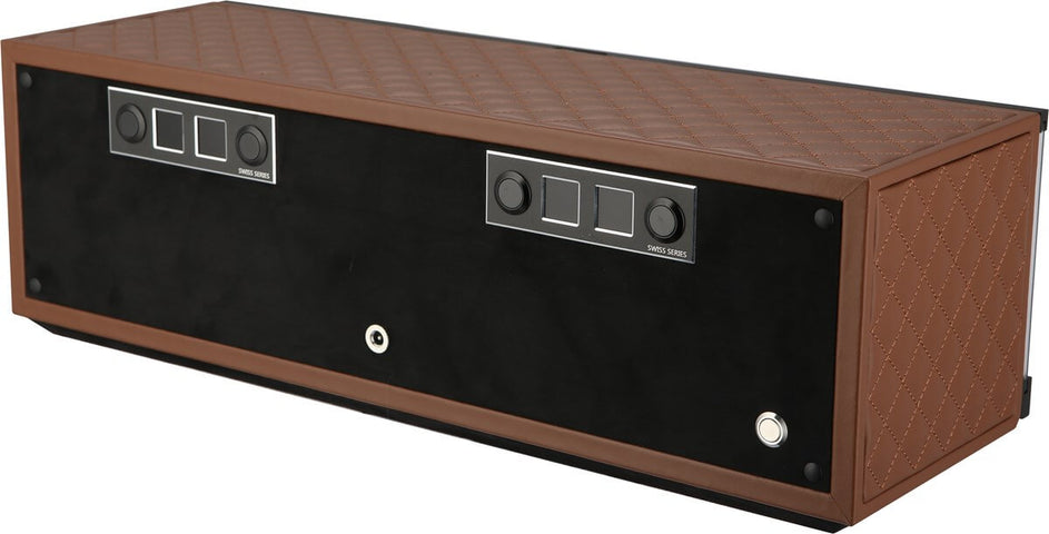 Benson Watch Winder Quad Swiss Series 4.20 Light Brown Leather