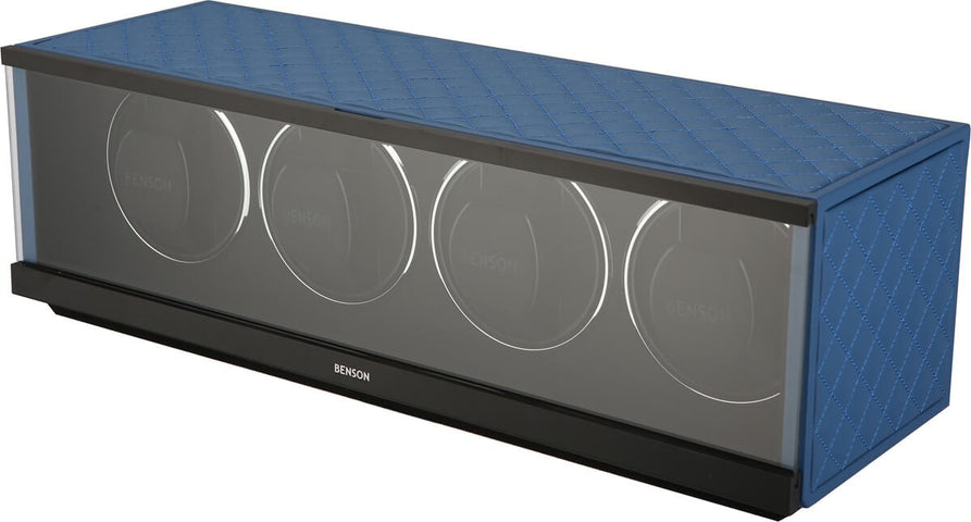 Benson Watch Winder Quad Swiss Series 4.20 Blue Leather