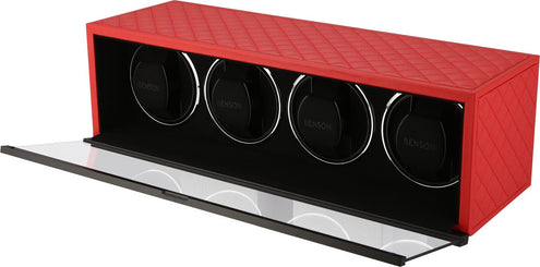 Benson Watch Winder Quad Swiss Series 4.20 Red Leather