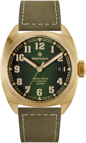 Bremont Watch Terra Nova 40.5 Bronze Leather TN40-DT-BZ-GN-L-S