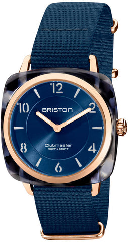 Briston Watch Clubmaster Chic HM Gold Midnight Blue 21536.PRA.UB.33.NMB