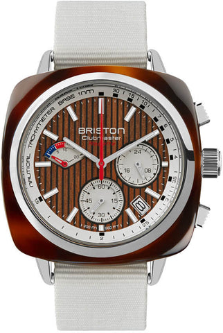Briston Watch Clubmaster Regatta Chrono Walnut White 251542.SA.T.2W.NW