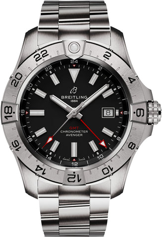 Breitling Watch Avenger Automatic GMT 44 Black Bracelet A32320101B1A1