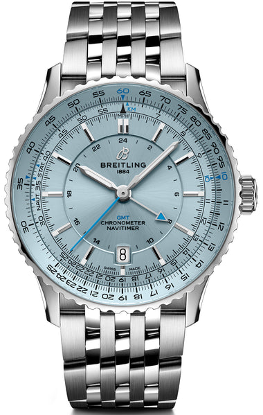 Breitling Watch Navitimer Automatic GMT 41 Light Blue Bracelet A32310171C1A1