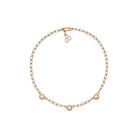 Chopard Happy Diamonds Icons 18ct Rose Gold 0.15ct Diamond Necklace