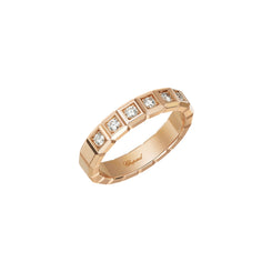 Chopard Ice Cube 18ct Rose Gold Diamond Half Set Medium Ring 829834-5036