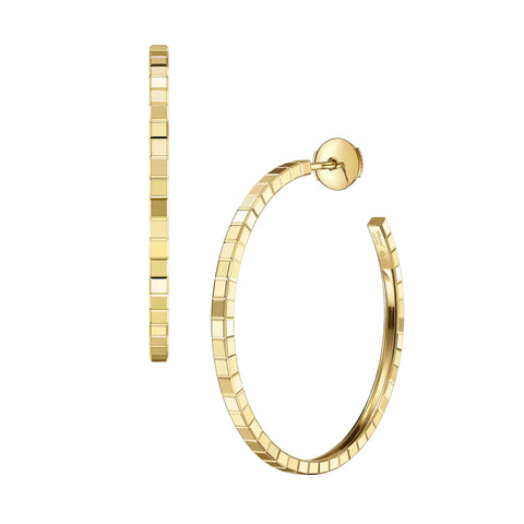 Chopard Ice Cube 18ct Yellow Gold Hoop Earrings