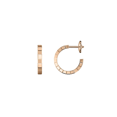 Chopard Ice Cube 18ct Rose Gold Hoop Earrings