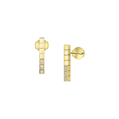 Chopard Ice Cube 18ct Yellow Gold Diamond Earrings
