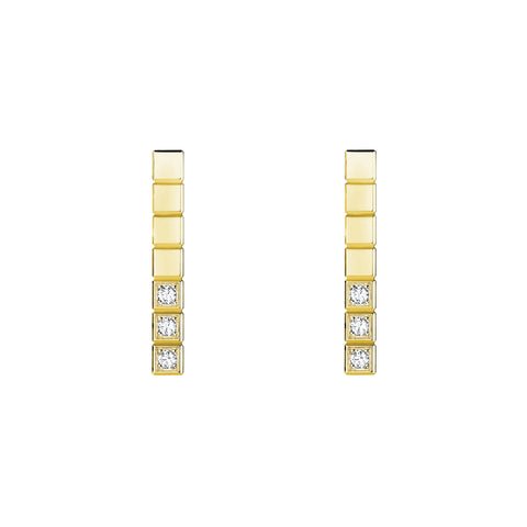 Chopard Ice Cube 18ct Yellow Gold Diamond Earrings