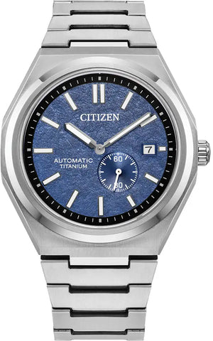 Citizen Super Titanium Zenshin Automatic Textured Blue Watch NJ0180-80L
