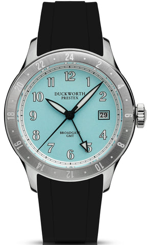 Duckworth Prestex Broadgate GMT Blue Black Rubber Watch D760-03-AR