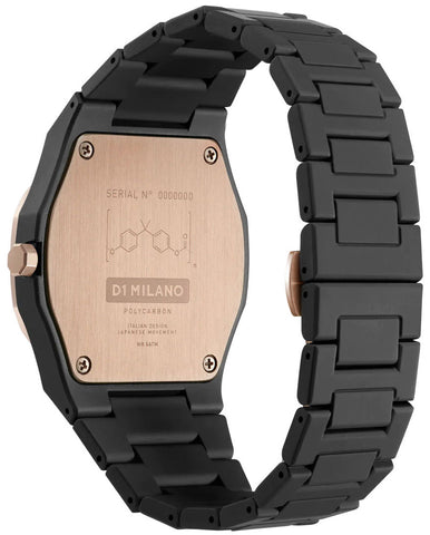 D1 Milano Polycarbon Black Mesh Watch
