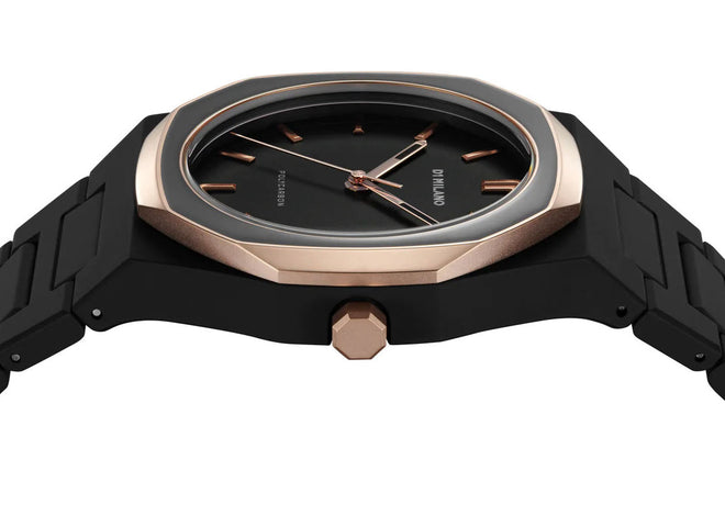 D1 Milano Polycarbon Black Mesh Watch