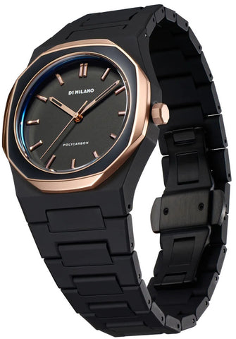 D1 Milano Polycarbon Gold Mesh Watch