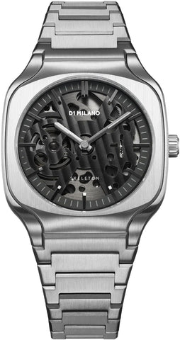 D1 Milano Watch Square Skeleton Grey Depth SLBJ01