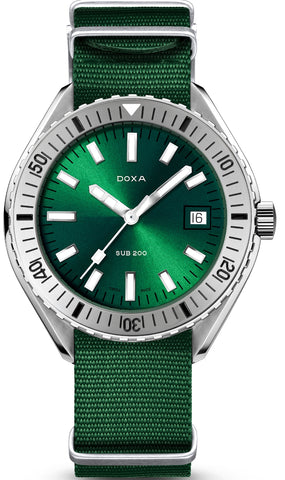 Doxa Sub 200 Sea Emerald Green Nato Watch 796.10.131.26-N