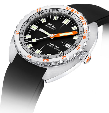Doxa Sub 750T Sharkhunter Black Rubber Watch