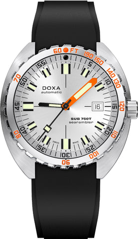 Doxa Sub 750T Searambler Black Rubber Watch 825.10.021.20