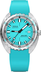 Doxa Sub 750T Aquamarine Turquoise Rubber Watch 825.10.241.25