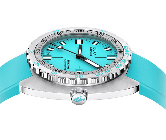 Doxa Sub 750T Aquamarine Turquoise Rubber Watch product image