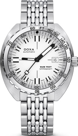 Doxa Sub 750T Whitepearl Bracelet Watch 825.10.011.10