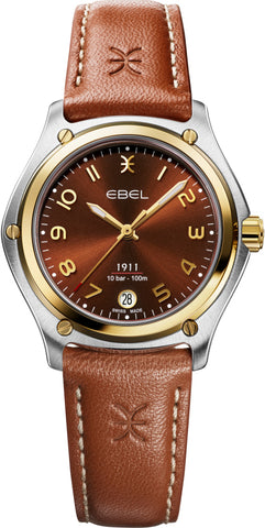 Ebel 1911 18K Yellow Gold Brown Watch 1216684