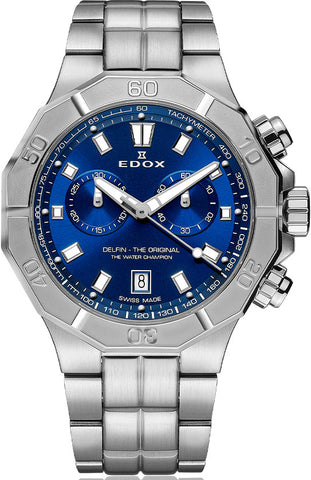 Edox Watch Delfin The Original Chronograph Mens 10113 3M BUIN