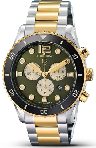 Elliot Brown Watch Bloxworth Chrono Green Bracelet 929-017-B14